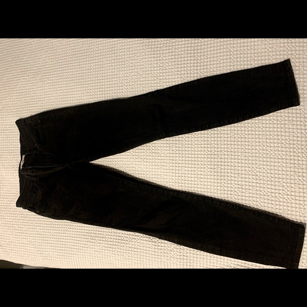 Madewell • high rise skinny black jeans • 27